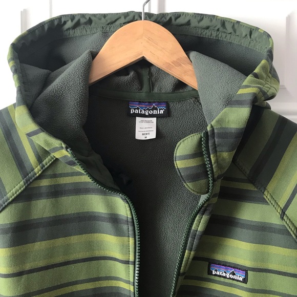 Patagonia Sweatshirt Striped Pullover Hoodie Full Zip Jacket - Picture 11 of 11